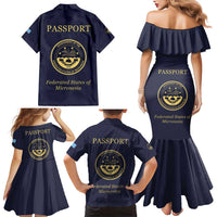Personalised Federated States Of Micronesia Family Matching Mermaid Dress and Hawaiian Shirt FSM Passport LT05 - Polynesian Pride