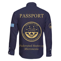 Personalised Federated States Of Micronesia Family Matching Off The Shoulder Long Sleeve Dress and Hawaiian Shirt FSM Passport LT05 - Polynesian Pride