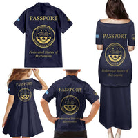 Personalised Federated States Of Micronesia Family Matching Puletasi and Hawaiian Shirt FSM Passport LT05 - Polynesian Pride