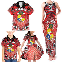 Personalised Tonga Constitution Day Family Matching Tank Maxi Dress and Hawaiian Shirt 150 Years Jubilee - Polynesian Pride