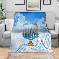 Polynesia Hanukkah Festival Blanket With Menorah Polynesian Style LT05 - Polynesian Pride
