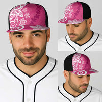 Polynesia Baseball Net Cap Pink Tribal Turtle Floral Pattern LT05 - Polynesian Pride