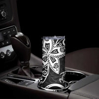 Polynesia Skinny Tumbler Black Tribal Turtle Floral Pattern