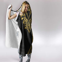 Hawaii And Philippines Hooded Blanket Kanaka Maoli With Tribal Sun Together Gold