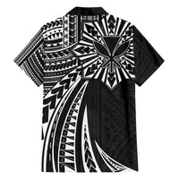 Hawaii And Philippines Family Matching Off Shoulder Short Dress and Hawaiian Shirt Kanaka Maoli With Tribal Sun Together Black LT05 - Polynesian Pride
