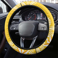 Anastasis College Steering Wheel Cover Tonga Ngatu Pattern - Polynesian Pride