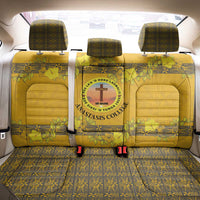 Tonga Anastasis College Back Car Seat Cover Tongan Ngatu Kupesi Pattern - Polynesian Pride