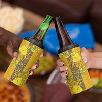 Tonga Anastasis College 4 in 1 Can Cooler Tumbler Tongan Ngatu Kupesi Pattern - Polynesian Pride