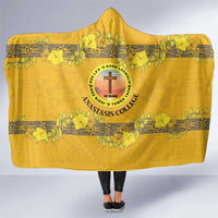 Tonga Anastasis College Hooded Blanket Tongan Ngatu Kupesi Pattern - Polynesian Pride