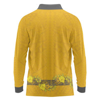 Tonga Anastasis College Long Sleeve Polo Shirt Tongan Ngatu Kupesi Pattern - Polynesian Pride