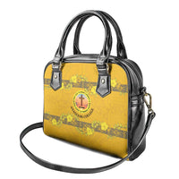 Tonga Anastasis College Shoulder Handbag Tongan Ngatu Kupesi Pattern - Polynesian Pride