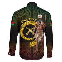 Personalised Vanuatu Custom Chiefs Day Family Matching Long Sleeve Bodycon Dress and Hawaiian Shirt Pig Tusk Simple Style LT05 - Polynesian Pride