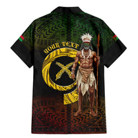 Personalised Vanuatu Custom Chiefs Day Family Matching Mermaid Dress and Hawaiian Shirt Pig Tusk Simple Style LT05 - Polynesian Pride