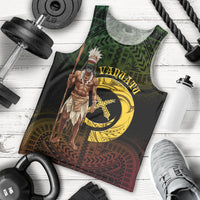 Personalised Vanuatu Custom Chiefs Day Men Tank Top Pig Tusk Simple Style LT05 - Polynesian Pride
