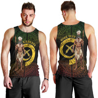 Personalised Vanuatu Custom Chiefs Day Men Tank Top Pig Tusk Simple Style LT05 - Polynesian Pride