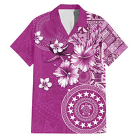 Cook Islands Family Matching Mermaid Dress and Hawaiian Shirt Fandango Hibiscus And Stars LT05 Dad's Shirt - Short Sleeve Fandango - Polynesian Pride