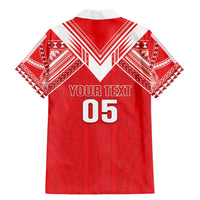 Custom Tahiti Football Family Matching Mermaid Dress and Hawaiian Shirt Coat Of Arms Polynesian Tribal Pattern LT05 - Polynesian Pride