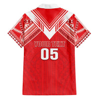Custom Tahiti Football Family Matching Off The Shoulder Long Sleeve Dress and Hawaiian Shirt Coat Of Arms Polynesian Tribal Pattern LT05 - Polynesian Pride