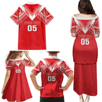 Custom Tahiti Football Family Matching Puletasi and Hawaiian Shirt Coat Of Arms Polynesian Tribal Pattern LT05 - Polynesian Pride