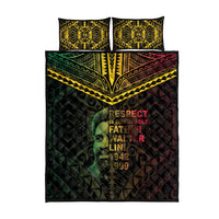 Happy Vanuatu Father Lini Day Quilt Bed Set