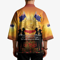ANZAC Day Kimono Remembrance Tribute Soldiers And Poppy Field