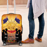 ANZAC Day Luggage Cover Remembrance Tribute Soldiers And Poppy Field