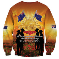 ANZAC Day Sweatshirt Remembrance Tribute Soldiers And Poppy Field