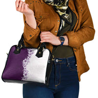 Hawaii Hibiscus Flowers Shoulder Handbag Purple Polynesian Pattern