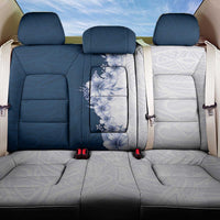 Hawaii Hibiscus Flowers Back Car Seat Cover Blue Polynesian Pattern