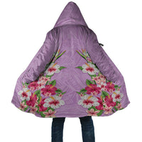 Hawaii Tropical Flowers Cloak Lavender Polynesian Tattoo Art