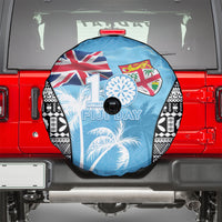 Fiji Day 2026 Spare Tire Cover Masi Tapa Pattern With Palm Tree LT05 - Polynesian Pride
