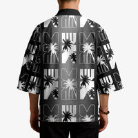 Bula Fiji Kimono Black Makare Masi Tapa Pattern LT05 - Polynesian Pride