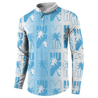 Bula Fiji Button Sweatshirt White Makare Masi Tapa Pattern LT05 - Polynesian Pride