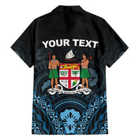 Personalised Happy Fiji Day 1970 Family Matching Summer Maxi Dress and Hawaiian Shirt Flag Grunge Style LT05 - Polynesian Pride