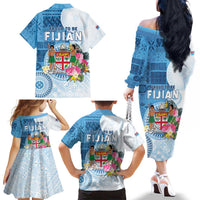 Fiji Day Family Matching Off The Shoulder Long Sleeve Dress and Hawaiian Shirt Proud To Be Fijian LT05 - Polynesian Pride