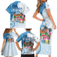 Fiji Day Family Matching Short Sleeve Bodycon Dress and Hawaiian Shirt Proud To Be Fijian LT05 - Polynesian Pride