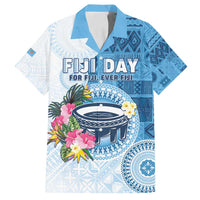 Fiji Day Family Matching Summer Maxi Dress and Hawaiian Shirt Proud To Be Fijian LT05 Dad's Shirt - Short Sleeve Blue - Polynesian Pride