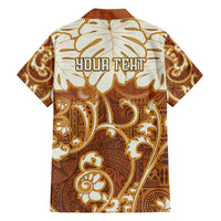 Personalized Fiji Spring Break Family Matching Long Sleeve Bodycon Dress and Hawaiian Shirt Fijian Tapa Pattern Brown LT05 - Polynesian Pride