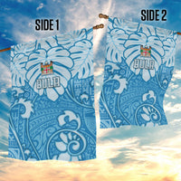Fiji Spring Break Garden Flag Fijian Tapa Pattern Blue LT05 - Polynesian Pride