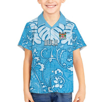 Personalized Fiji Spring Break Hawaiian Shirt Fijian Tapa Pattern Blue LT05 - Polynesian Pride