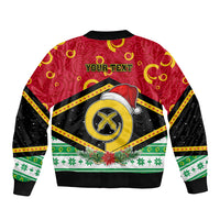 Personalized Vanuatu Christmas Bomber Jacket Santa God Yumi LT05 - Polynesian Pride