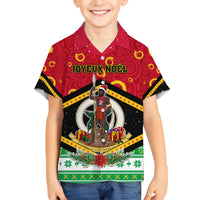 Personalized Vanuatu Christmas Kid Hawaiian Shirt Santa God Yumi LT05 Kid Red - Polynesian Pride