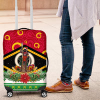 Vanuatu Christmas Luggage Cover Santa God Yumi LT05 Red - Polynesian Pride