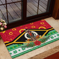 Vanuatu Christmas Rubber Doormat Santa God Yumi LT05 - Polynesian Pride