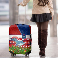 Samoa Christmas Luggage Cover Santas Whale Manuia Le Kerisimasi LT05 - Polynesian Pride