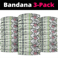 Hawaii Makahiki Turtle Neck Gaiter Green Tapa Pattern - Polynesian Pride