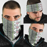Hawaii Makahiki Turtle Neck Gaiter Green Tapa Pattern - Polynesian Pride