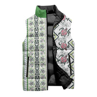Hawaii Makahiki Turtle Sleeveless Puffer Jacket Green Tapa Pattern - Polynesian Pride