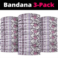 Hawaii Makahiki Turtle Neck Gaiter Violet Tapa Pattern - Polynesian Pride