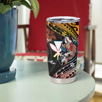 Hawaii And Japan Tumbler Cup Koi Fish With Kanaka Maoli LT05 - Polynesian Pride